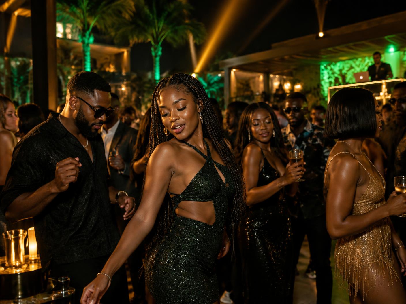 Guests dancing at the club